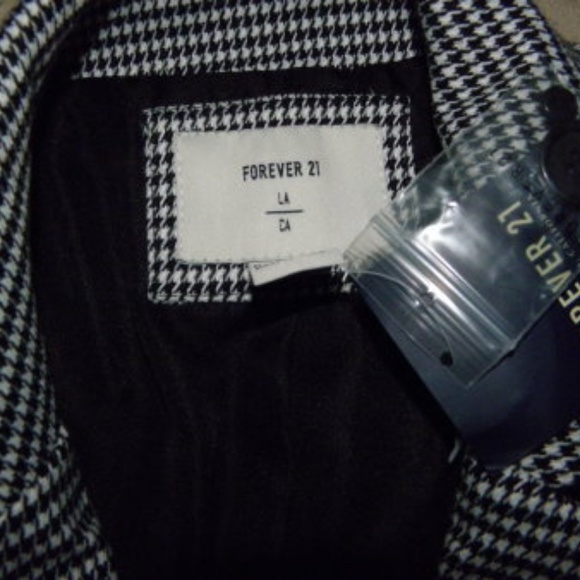 Straight Silhouette Hounds-tooth Jacket - Picture 5 of 6